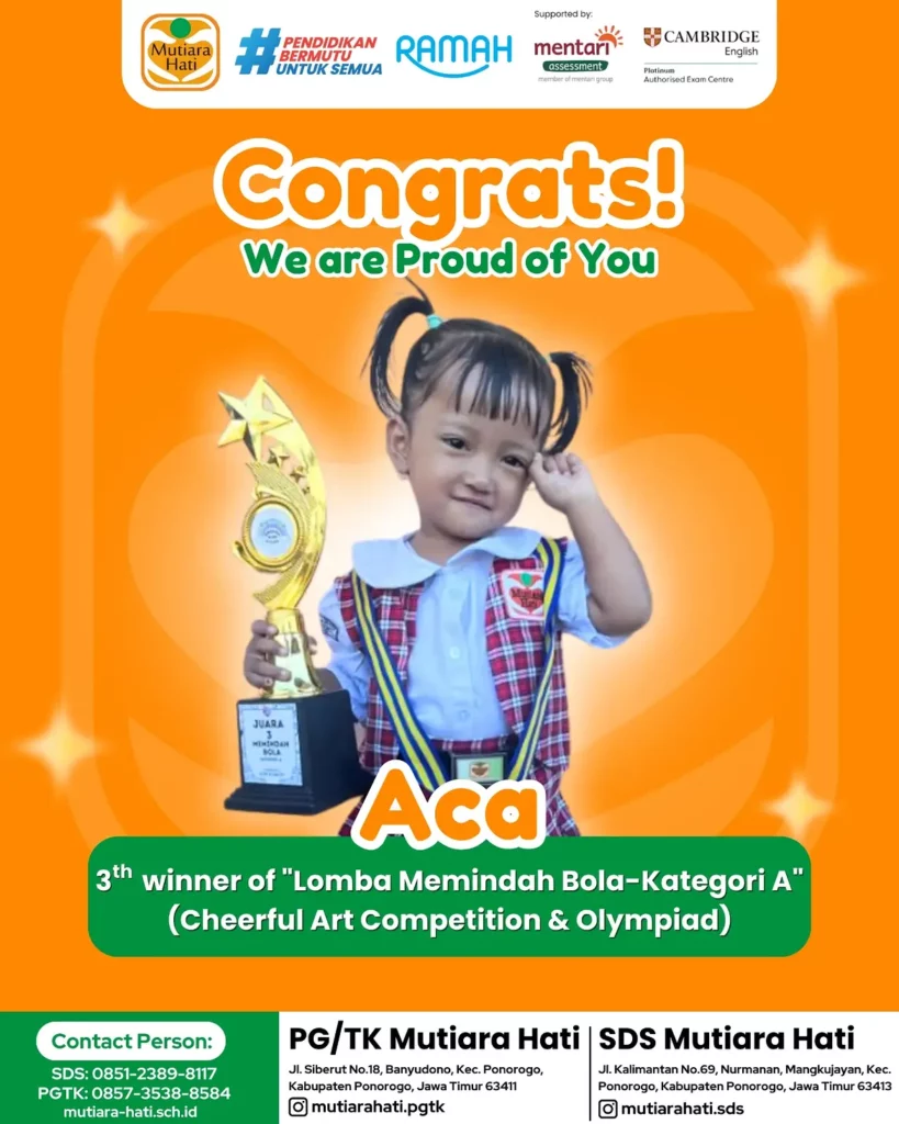 Congratulation ACA 3rd Winner of Lomba Memindah Bola (Cheerful Art Competition)